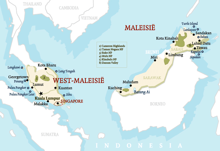 kaart maleisie