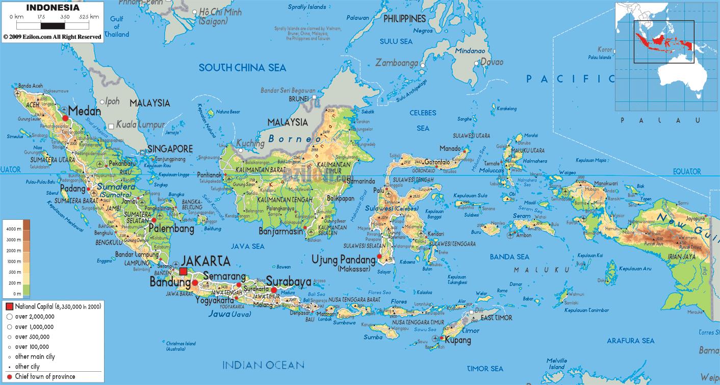 kaart Indonesie